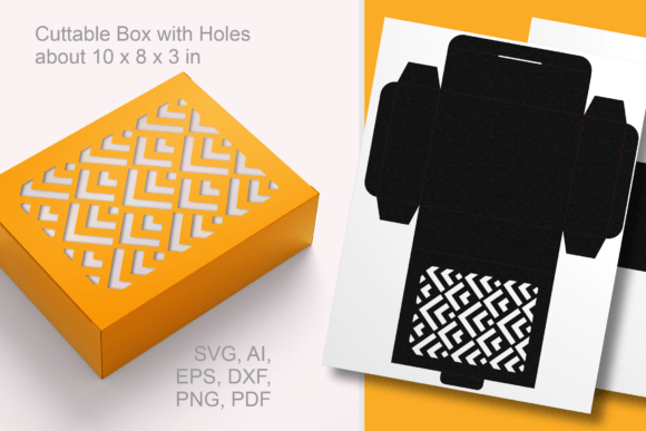 Abstract Quadrats Rectangular Favor Box – A 3D SVG for Modern Crafters & Etsy Sellers