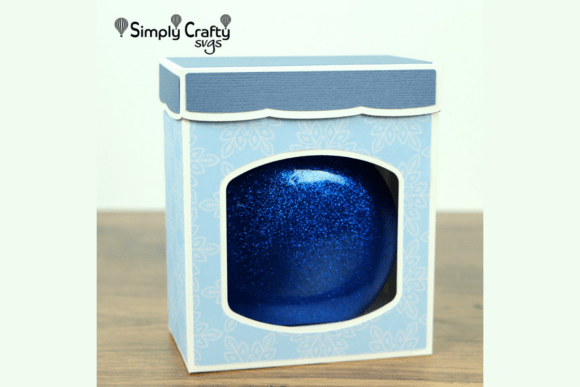 Disc Ornament Box with Lid 4 Inches SVG