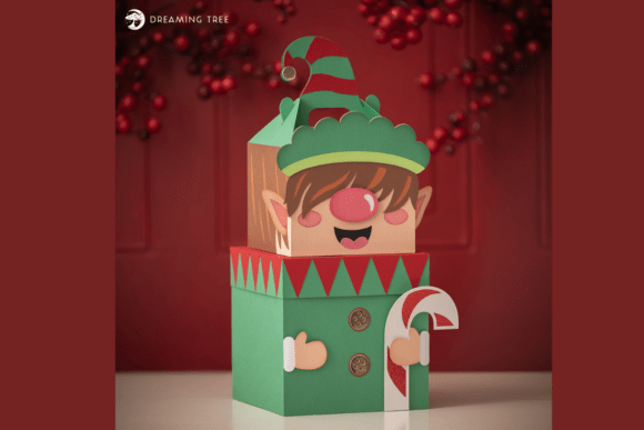 Elf Gnome Gift Box SVG: A 3D Christmas Craft Review