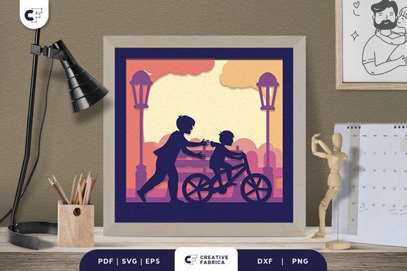 Father S Day 3D SVG: Bike Shadow Box Review