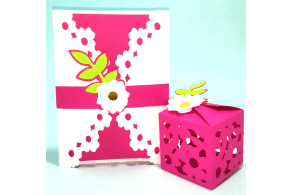 Floral Card Box Set: 3D SVG Flowers for Branding
