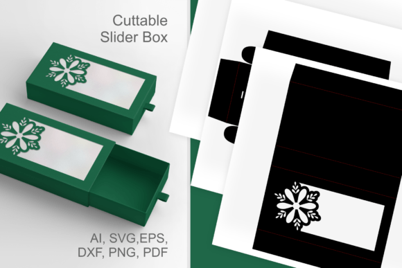 Floral Style Snow Wide Window: 3D SVG for Winter