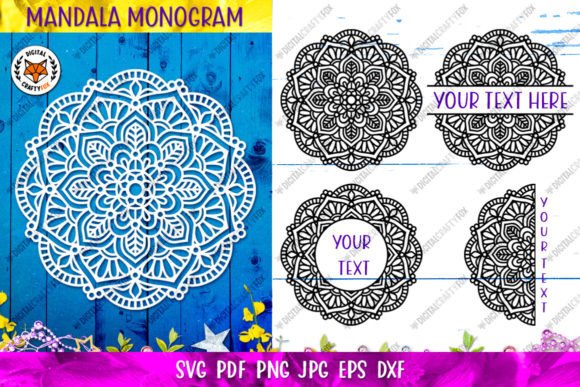 Flower Mandala Monogram Paper Cut SVG Graphics Review