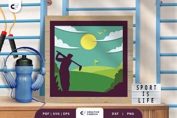 Golf Paper Cutting Light Box SVG Review