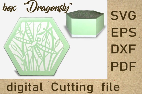 Hexagon Decorative Gift Box Paper Cut 3D SVG Objects
