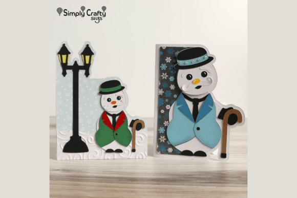 Mr Snowman Cards SVG: 3D Christmas Branding