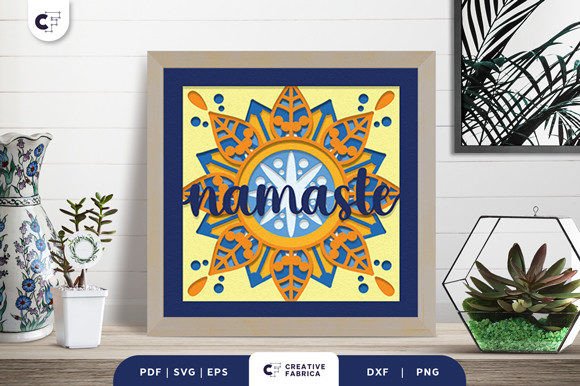 Namaste Mandala 3D SVG for Yoga & Meditation Crafts