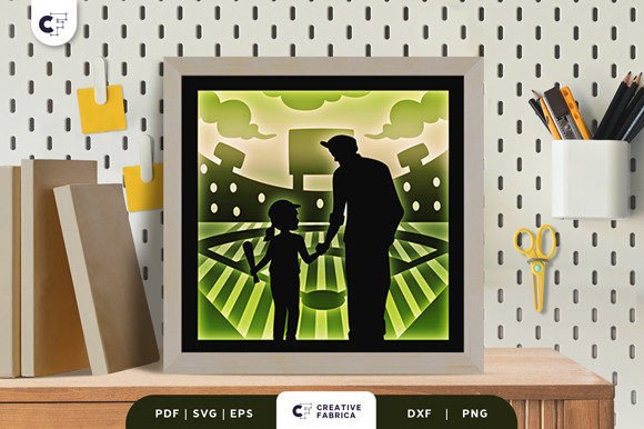Sporty Dad & Daughter 3D SVG for Fatherβs Day