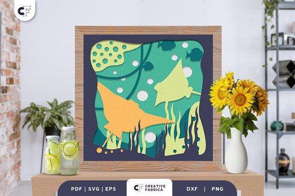 Sting Ray Undersea 3D SVG Creates Oceanic Mood for Lifestyle and Nature Blogs
