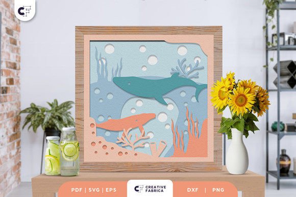 Under the Sea Life 3D Shadow Box: A Summer-Themed 3D SVG for Thematic Branding and Creative Design